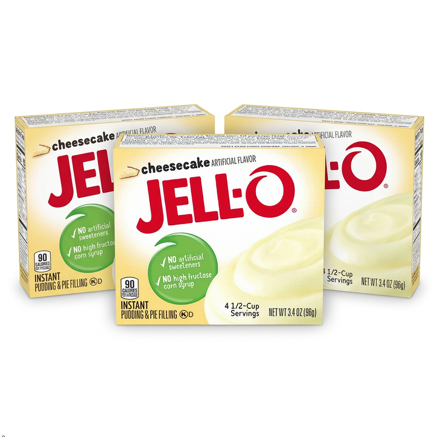 Jell-O Instant Pudding & Pie Filling, Cheesecake Flavored, Fat (Pack of 3) Jell-O
